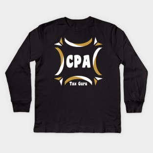 CPA Tax Guru Light Kids Long Sleeve T-Shirt